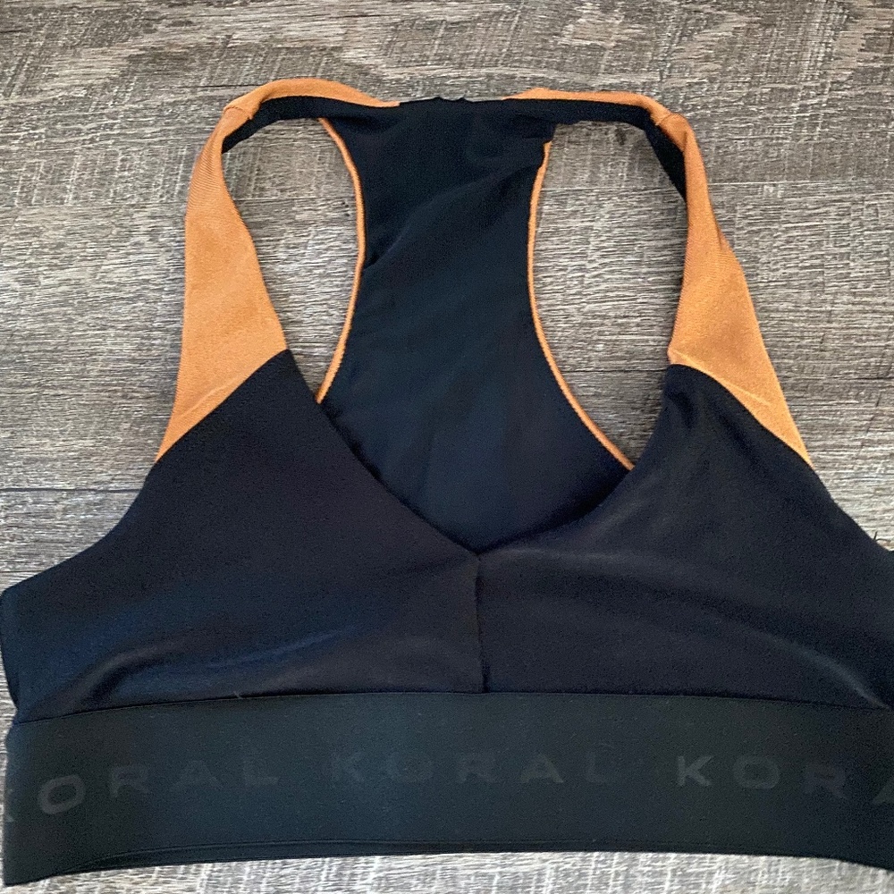NWT koral revolve black studded sports bra SM
